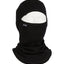 XTM Performance Merino 230 Wool Balaclava in black on a mannequin head, covering head, neck and lower face