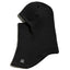 XTM Merino Aerogrid balaclava in Black, side view showing the grid fleece and hinged face opening