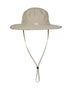 XTM Gellibrand II wide brim hat in Sand, front view with the chin strap hanging below