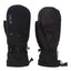 Pair of XTM Samurai snow mitts in Black, back of hand and full faux leather palm