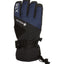 Navy XTM Whistler II kids' snow glove, back of hand with XTM and GORE-TEX logos