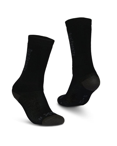 XTM Performance Kids Ski and Snowboard Socks Black / K5-8 Kids Dual Density Merino Wool Blend Snow Socks SK003-BLK-0508