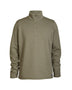 XTM Mens Merino Aero Grid Fleece quarter-zip pullover in Light Khaki, front view