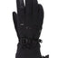 Back of a single black XTM Samurai snow glove with zipped heat pocket and adjustable wrist strap