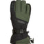 Single Ivy Green XTM Samurai men's snow glove, back of hand with diagonal heat pocket zip