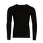 XTM Alpine230 men's merino long sleeve thermal top in Black, flat front view