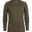 XTM Alpine230 men's merino long sleeve thermal top in Kalamata olive, flat front view