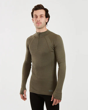 XTM Performance Men's Thermal Top Men's Merino 230 Wool Zip Neck Thermal Top