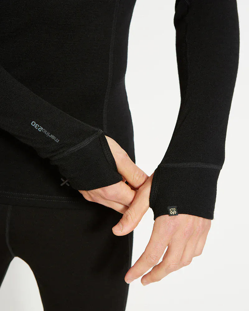 XTM Performance Men's Thermal Top Men's Merino 230 Wool Zip Neck Thermal Top