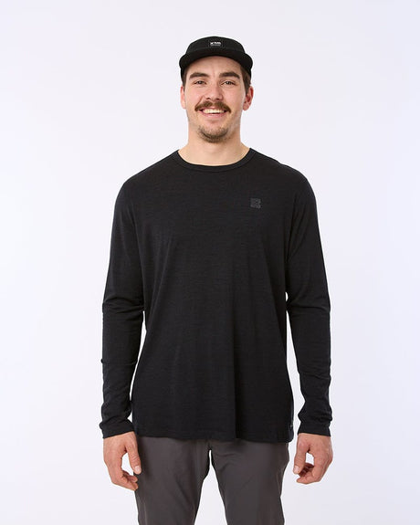 XTM Performance Men's Thermal Top Mens PLUS SIZE Adventure170 Merino 170gsm Wool Thermal Long Sleeve Shirt