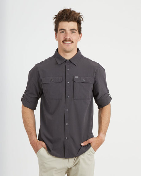 XTM Performance Men's Top Pavement / 3XS Mens Dunkeld Hike Long-Sleeve Shirt NM034-PAV-3XS