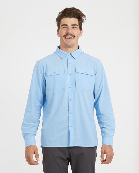 XTM Performance Men's Top Water Blue / S Mens Dunkeld Hike Long-Sleeve Shirt NM034-WBL-S