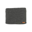 XTM Crystal women's chunky knit neck warmer in Dark Grey Marle with a small leather badge