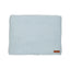 Sky Blue XTM Crystal fleece-lined chunky knit neck warmer showing the garter-stitch texture