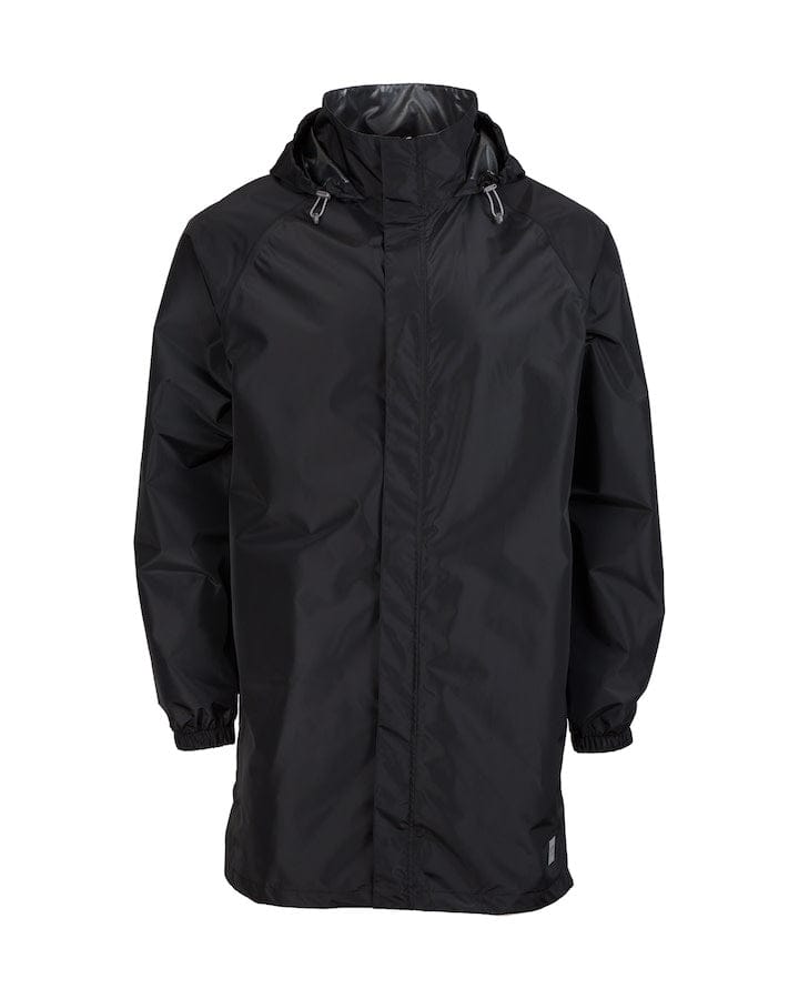 XTM Performance Rain Jacket Black / 2XS Stash 2L Unisex Adult 3/4 Length Packable Rain Jacket RU011-BLK-2XS
