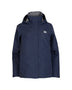 XTM Kimberley II waterproof jacket in Navy, front view with storm flap over the main zip