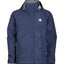 XTM Kakadu II men's rain shell in Navy, front view showing the hood, cuffs and side pockets