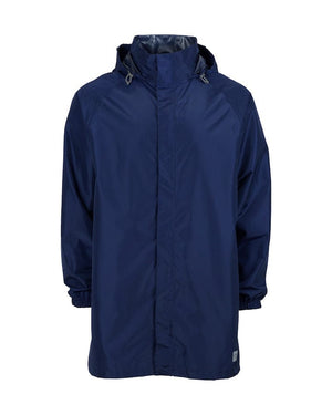 XTM Performance Rain Jacket Patriot Blue / XS Stash 2L Unisex Adult 3/4 Length Packable Rain Jacket RU011-PBL-XS