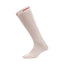 XTM Merino Pro-Fit II ski sock in Soft Pink with red cuff lettering, side view