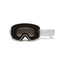 White XTM Elevate ski goggle with smoke lens and white strap, three-quarter view
