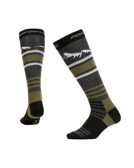 XTM Performance Socks Dark Grey Marle / A2-8 Trooper Merino Wool Blend Lightweight Socks SU020-DGM-0208