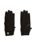 Pair of black XTM Arctic Thermal Liner Gloves, back of hand and palm showing the silicone grip print