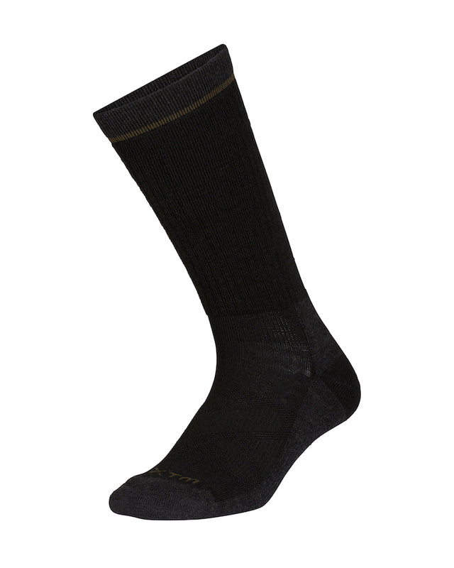 XTM Performance Unisex Hiking Socks Black / A2-8 Overland Mid-weight Merino Wool-Blend Hiking Sock SU039-BLK-0208