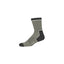 XTM Venture hiking sock in Light Khaki with charcoal heel, toe and cuff, side view marked 6-10