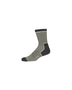 XTM Venture hiking sock in Light Khaki with charcoal heel, toe and cuff, side view marked 6-10