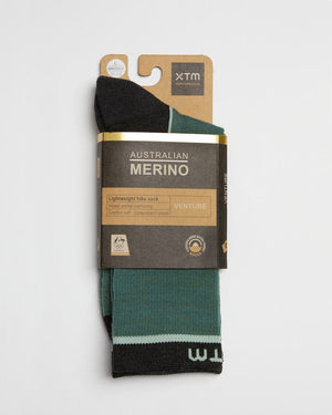 XTM Performance Unisex Hiking Socks Venture Lightweight Merino Wool-Blend Hiking Sock