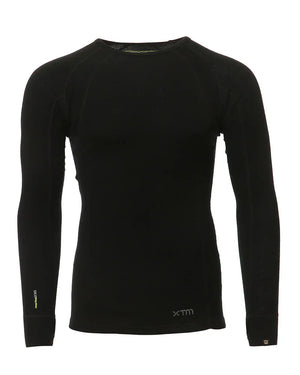 XTM Performance Unisex Thermal Top Black / 4-5XL PLUS SIZE Merino 230 Wool Unisex Long Sleeve Thermal Top MU024-BLK-45XL