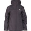 XTM Takayna women's rain jacket in Granite, flat front view with hood