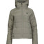 XTM Woolxloft Womens Jacket in Light Khaki, a sage grey-green, front view on white background