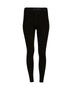 XTM Alpine 230 merino women's thermal pants in Black, flat front view with logo waistband