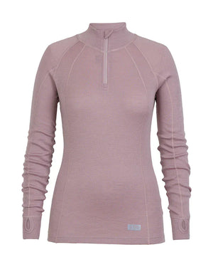 XTM Performance Women's Thermal Top Fog / 8 Ladies Merino 230 Wool Zip Neck Long Sleeve Thermal Top ML003-FOG-08