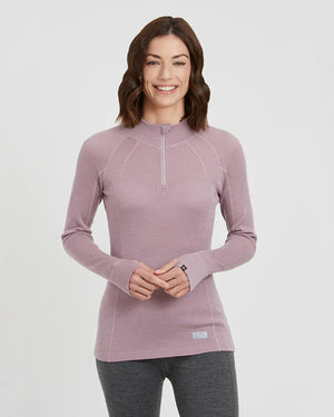 XTM Performance Women's Thermal Top Ladies Merino 230 Wool Zip Neck Long Sleeve Thermal Top