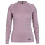 XTM Women's Alpine 230 merino long sleeve top in Fog, flat front view