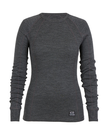XTM Performance Women's Top Mid Grey Marble / 8 Alpine230 Merino Womens Long-sleeve Top ML001-MGM-08