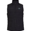 XTM Performance Woolxloft Womens Vest in black, front view on white, quilted puffer with high collar