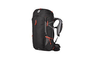 Taller Nemo Persist men's pack in Black with orange pulls and hip belt