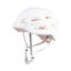 Mammut Crag Sender climbing helmet in White, side view with grey chin strap