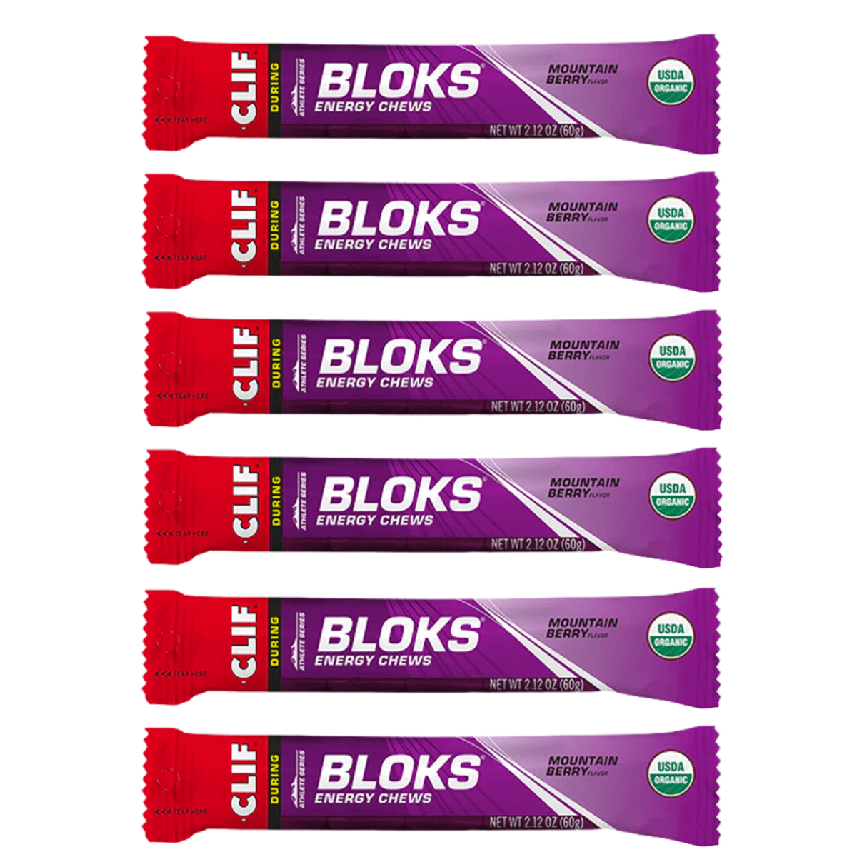 clif Energy Chews 6 / Mountain Berry BLOKS Energy Chews CLIF516