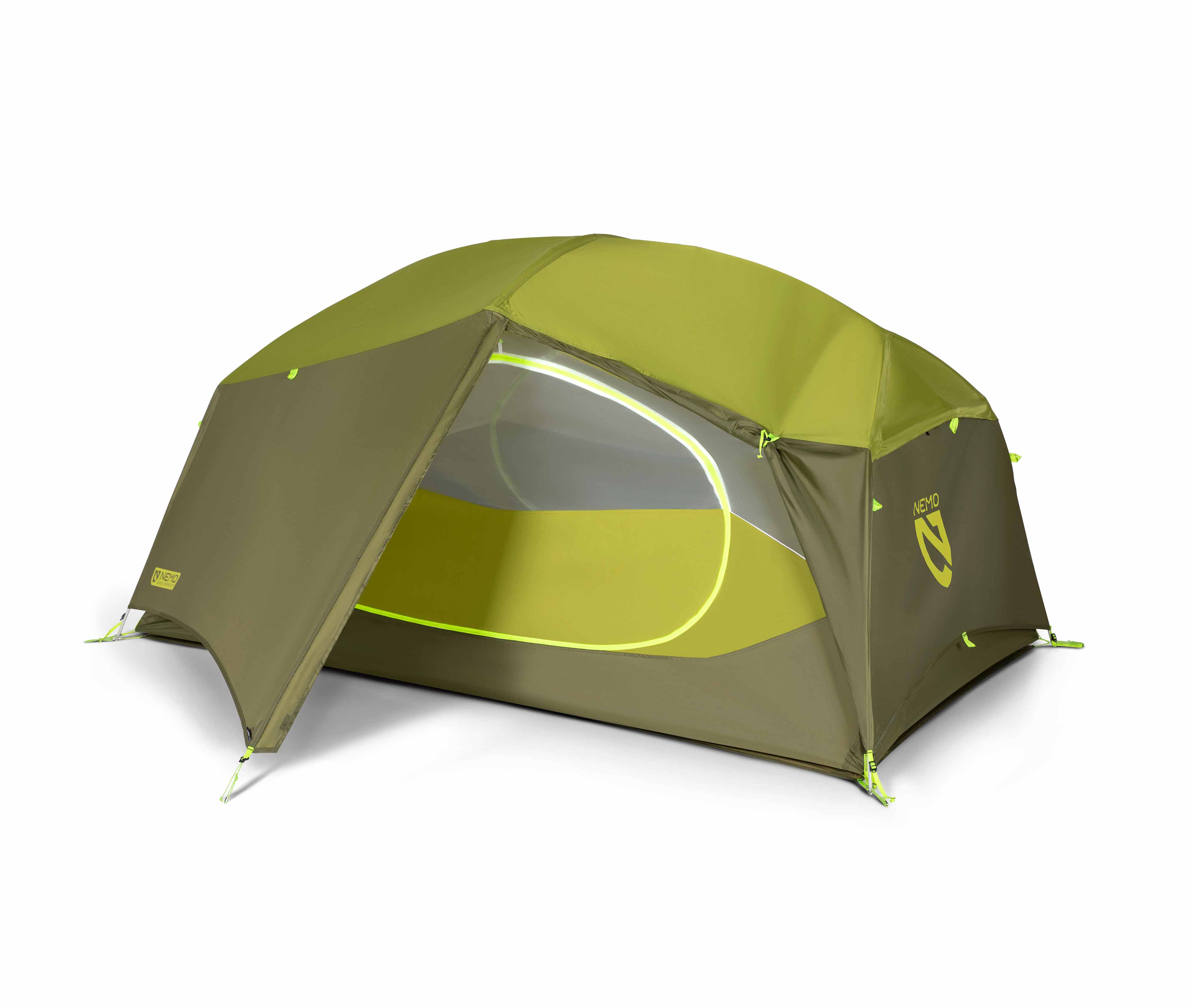 nemo Tent 2 Person / Nova Green Aurora Backpacking Tent & Footprint NEM00250G