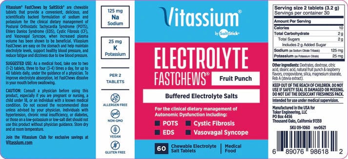 SaltStick Nutrition Supplement Vitassium Fastchews